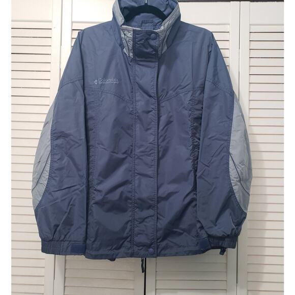 Columbia Core Interchange Jacket Women’s Size Large Blue  Windbreaker Shell Only - Picture 1 of 15